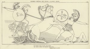 Diomedes lanzando su lanza contra Marte de John Flaxman